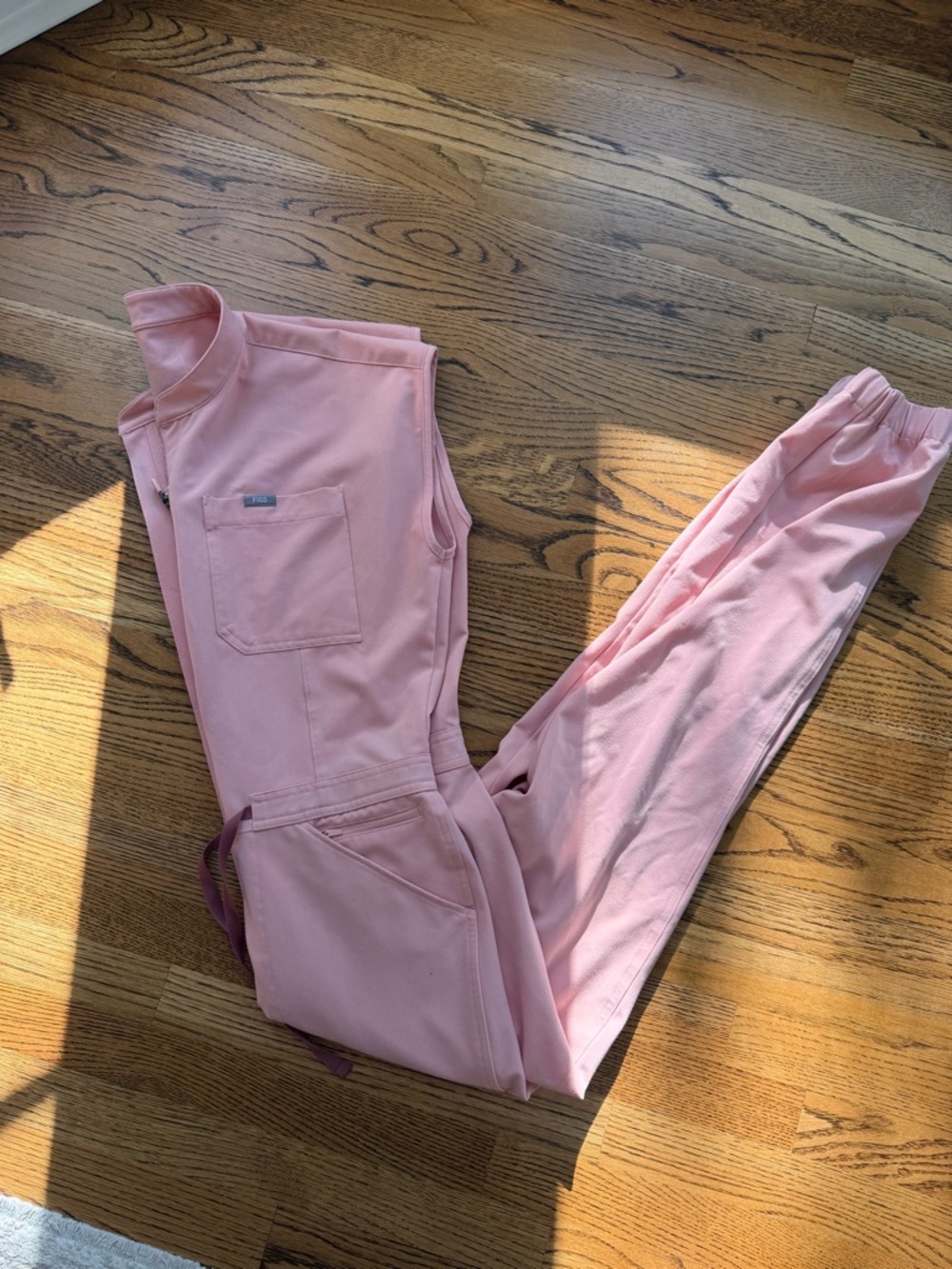 Women's Pink Sleeveless Jumpsuit